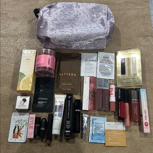 Cosmetic Bag with Assorted Beauty Products